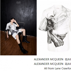 马思超身着ALEXANDER MCQUEEN 以不拘姿态演绎率性时尚造型
